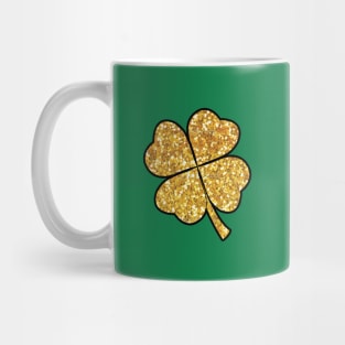 Four Leaf Gold Clover Mug